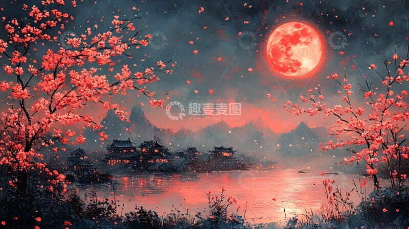 高清大图下载【趣麦麦图】满月樱树满月樱树传统