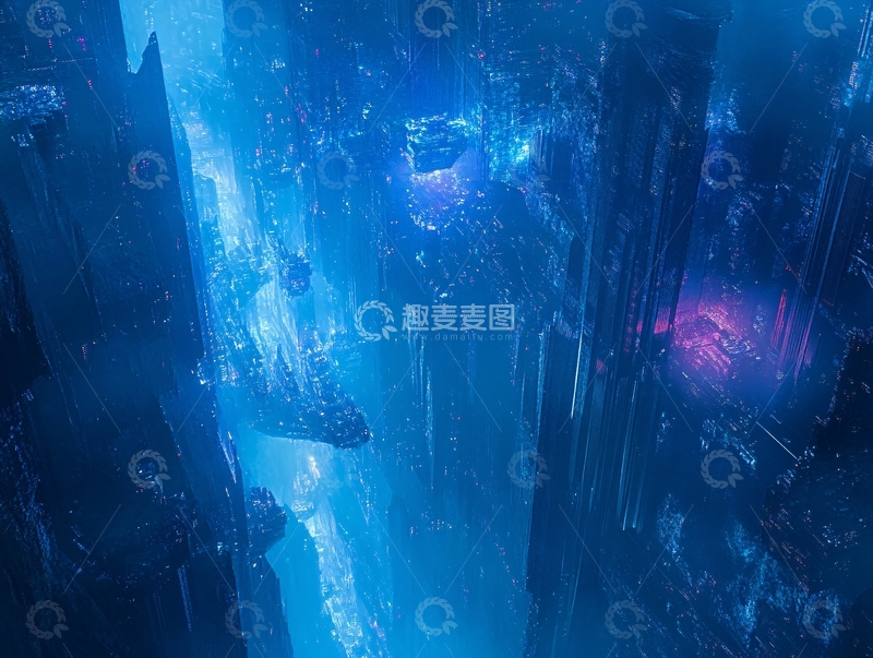 高清大图下载【趣麦麦图】科幻城市背景2