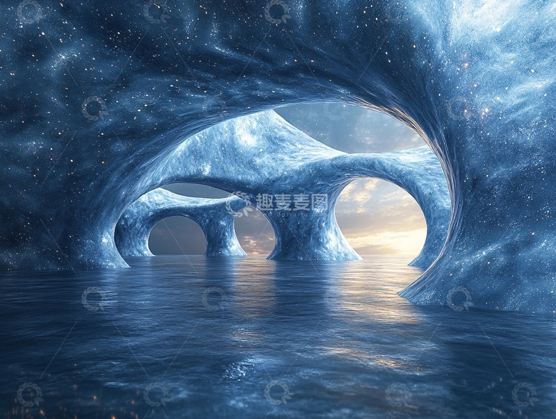 高清大图下载【趣麦麦图】超现实冰洞
