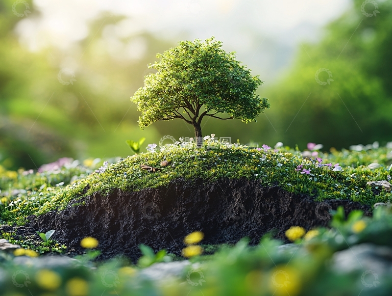 高清大图下载【趣麦麦图】树下生长
