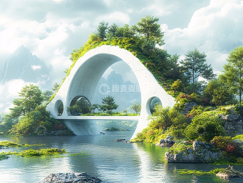 高清大图下载【趣麦麦图】魅力挪威市悬浮岛设计10