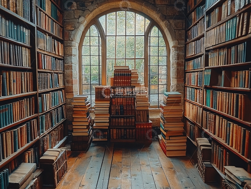 高清大图下载【趣麦麦图】唯美图书馆1