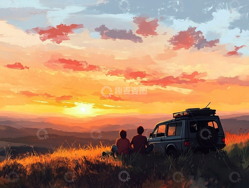 高清大图下载【趣麦麦图】自驾游旅行风
