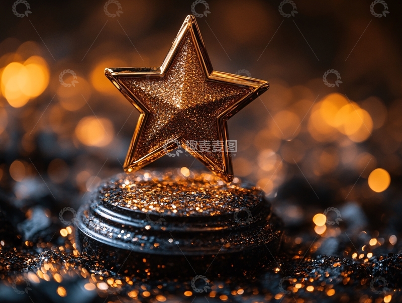 高清大图下载【趣麦麦图】黑金色颁奖背景