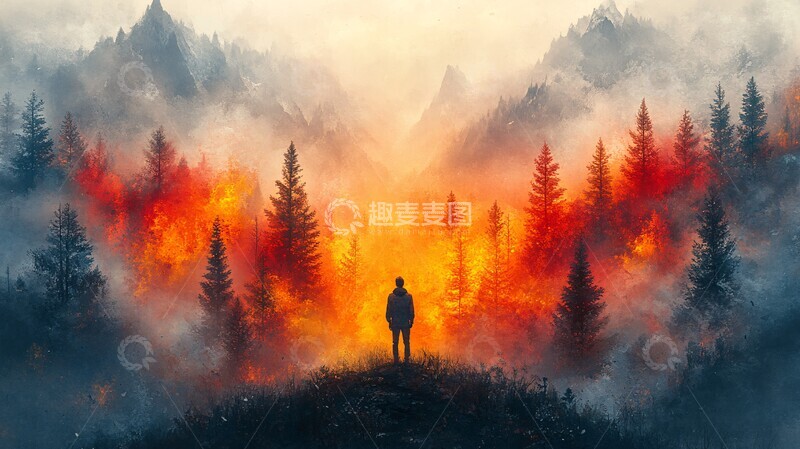 高清大图下载【趣麦麦图】水彩鼓励画面