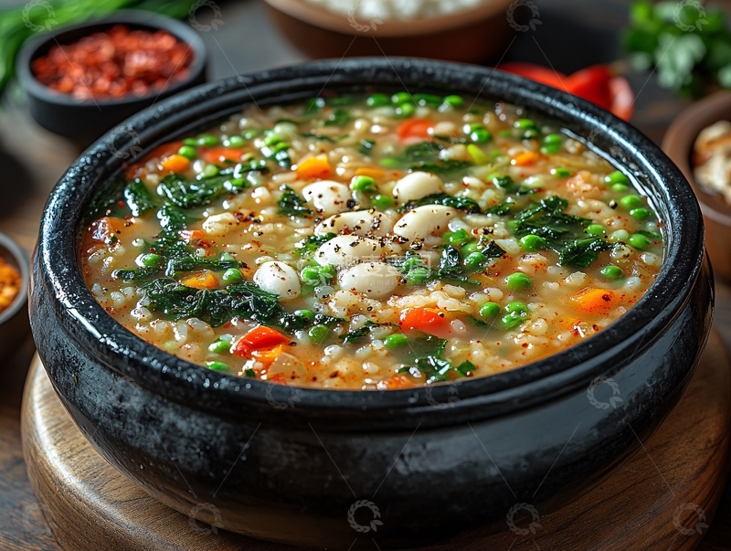 高清大图下载【趣麦麦图】石锅泡饭美食