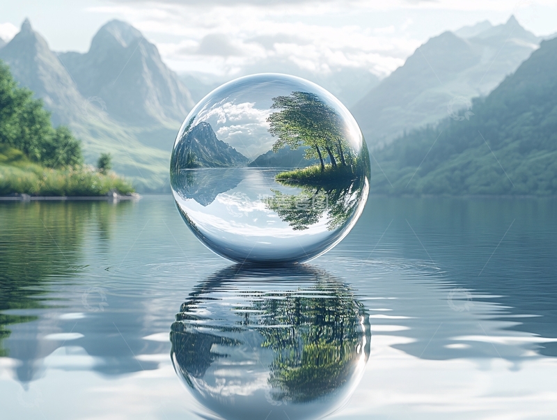 高清大图下载【趣麦麦图】水晶球里的风景1