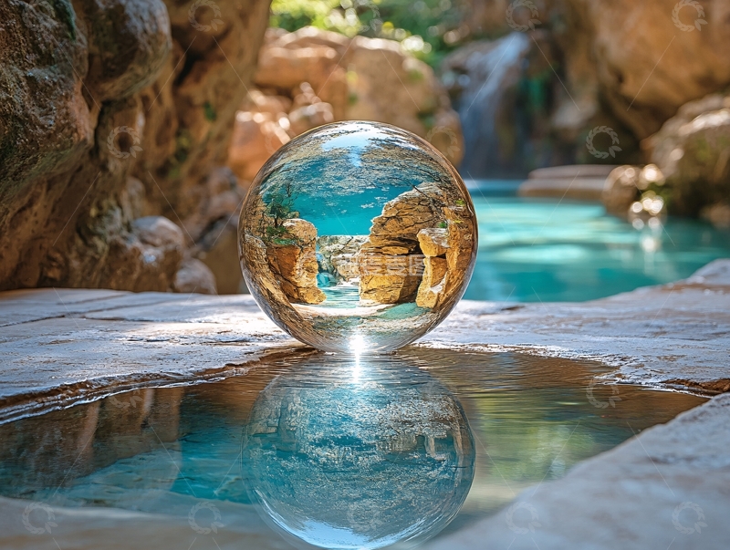 高清大图下载【趣麦麦图】水晶球倒影7