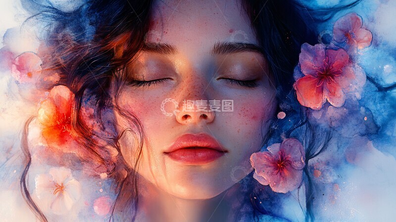 高清大图下载【趣麦麦图】水彩鼓励画面1