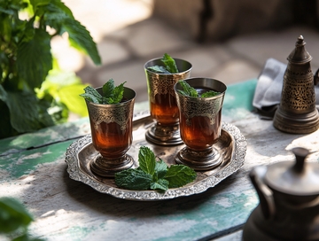 伊朗圆形磨花玻璃脚杯