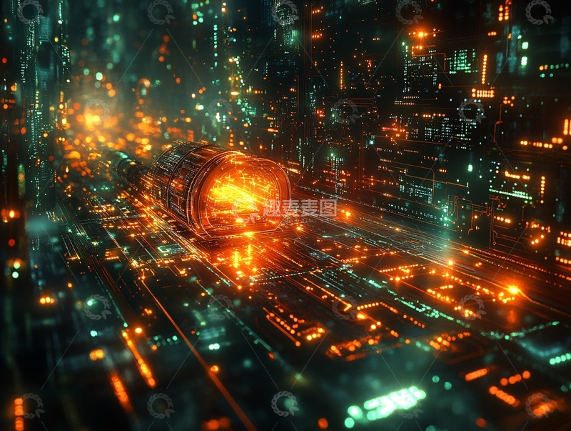 高清大图下载【趣麦麦图】-橙色金融科技