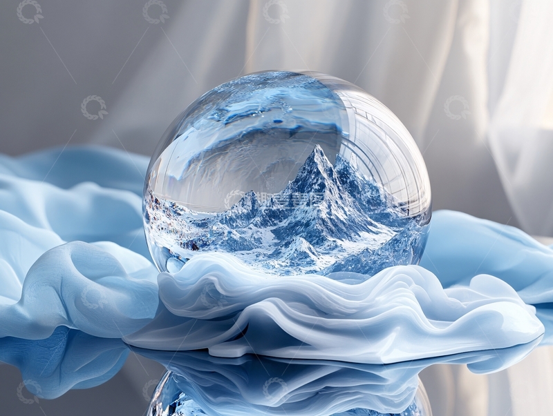 高清大图下载【趣麦麦图】冰川水晶球2