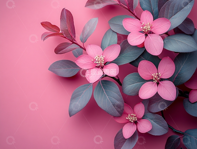 高清大图下载【趣麦麦图】立体简约花2