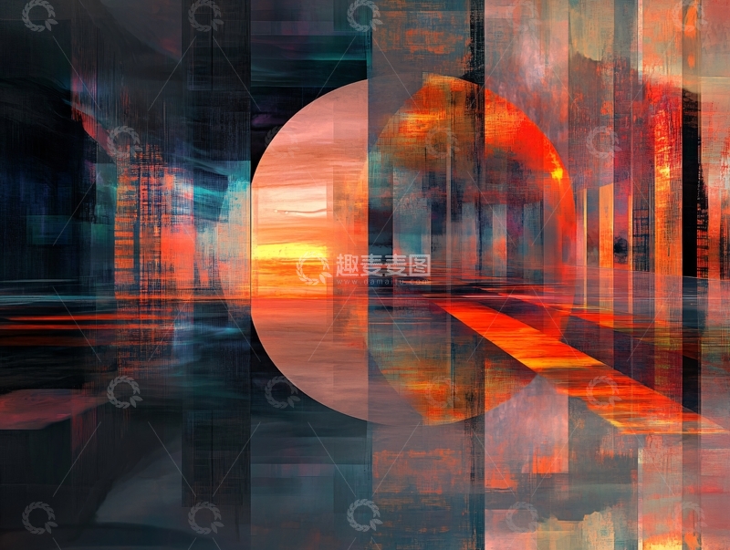 高清大图下载【趣麦麦图】抽象科技背景光影艺术