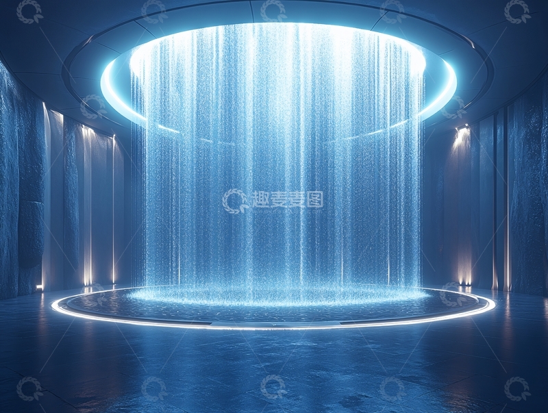 高清大图下载【趣麦麦图】大厅水幕艺术