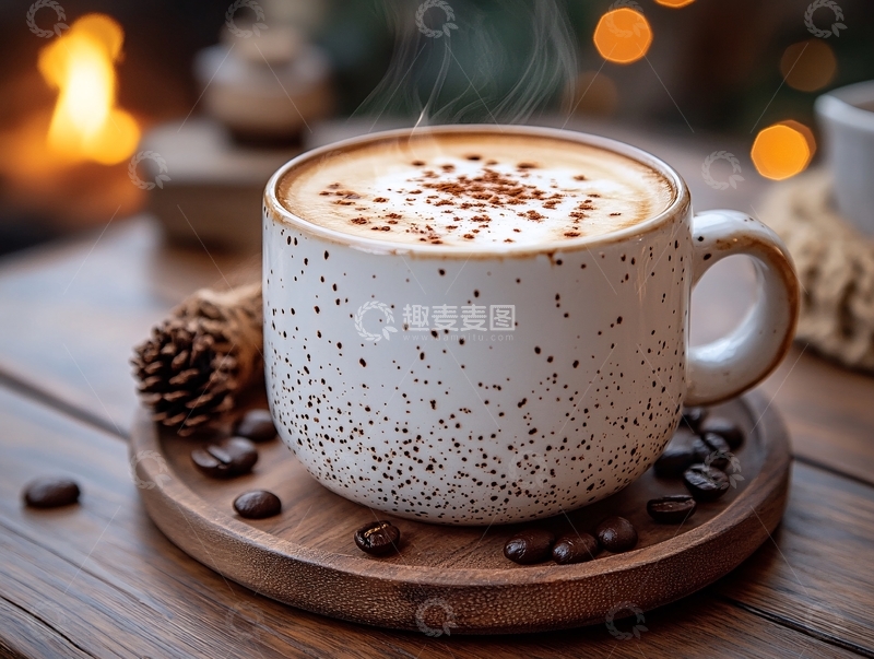 高清大图下载【趣麦麦图】午夜咖啡品味时光