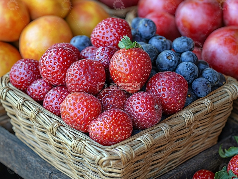 高清大图下载【趣麦麦图】新鲜水果水果果篮1