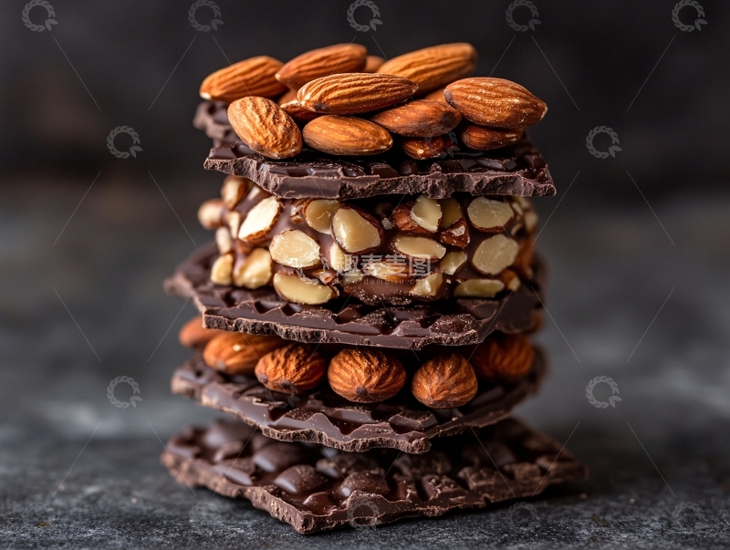 高清大图下载【趣麦麦图】巧克力坚果甜点