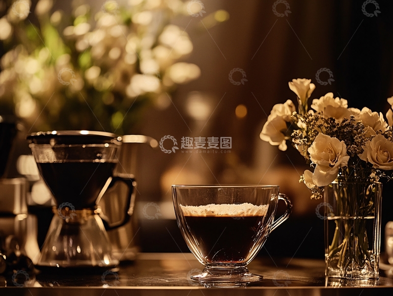 高清大图下载【趣麦麦图】咖啡滴滤壶