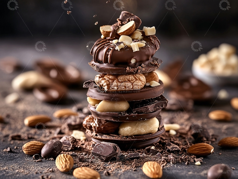 高清大图下载【趣麦麦图】巧克力瀑布塔