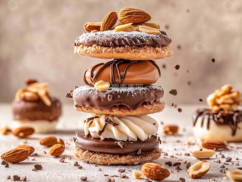 高清大图下载【趣麦麦图】焦糖杏仁1