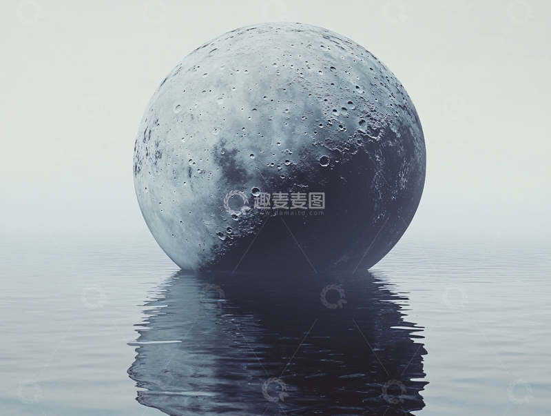 高清大图下载【趣麦麦图】月球水圈
