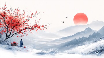 立冬霜草飞鸟图1