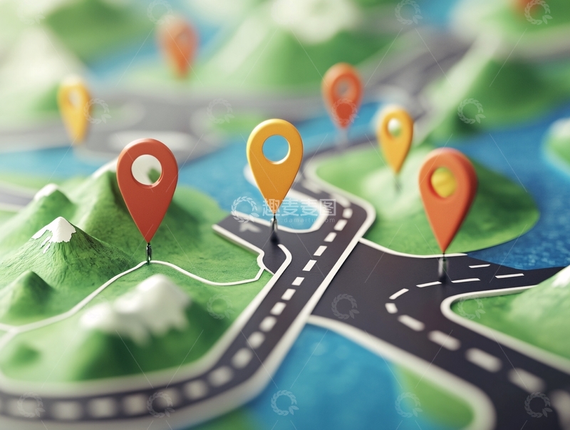 高清大图下载【趣麦麦图】景区地标注