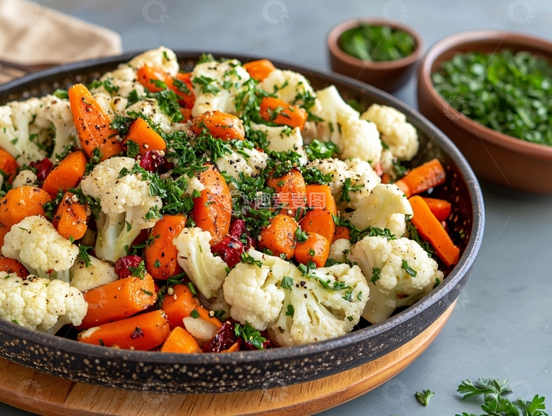 高清大图下载【趣麦麦图】砂锅花椰菜1