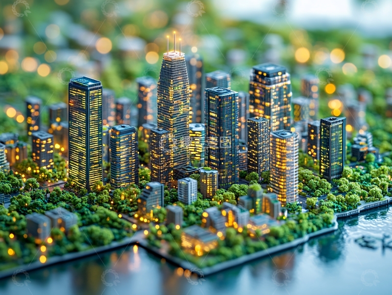 高清大图下载【趣麦麦图】微缩城市规划