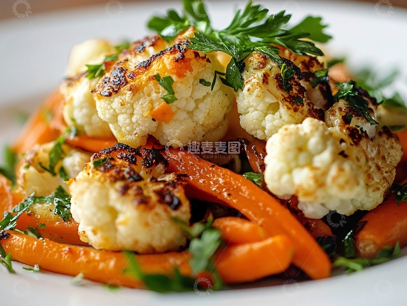 高清大图下载【趣麦麦图】-烤花椰菜