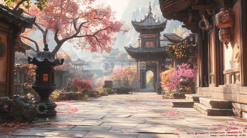 高清大图下载【趣麦麦图】古院梨花树古院梨花白花