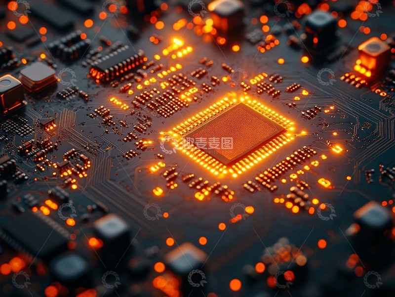 高清大图下载【趣麦麦图】芯片科技集成电路213