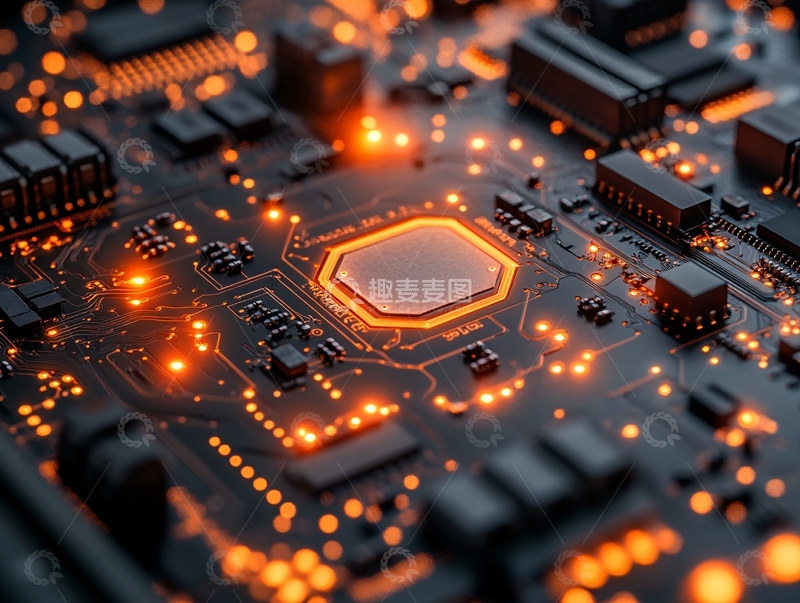 高清大图下载【趣麦麦图】芯片科技集成电路215