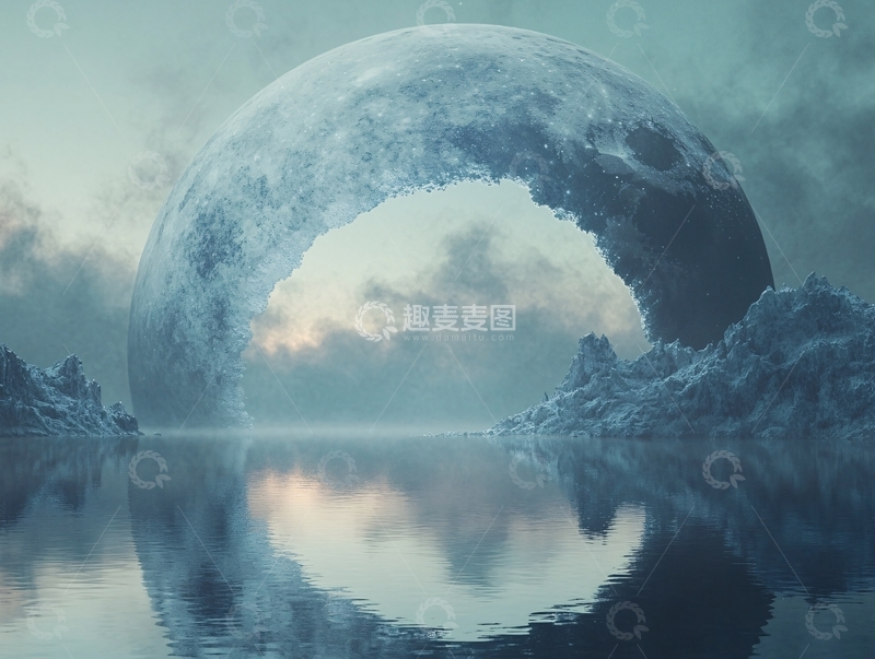 高清大图下载【趣麦麦图】圆月拱门