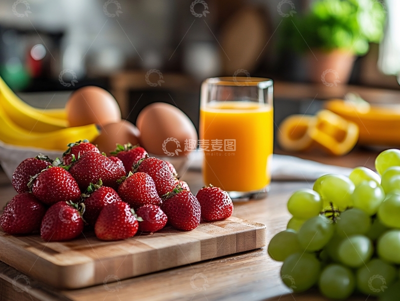 高清大图下载【趣麦麦图】营养早餐水果3