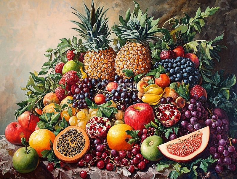 高清大图下载【趣麦麦图】水果手绘墙纸1