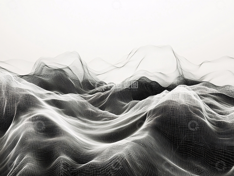 高清大图下载【趣麦麦图】金色山脉立体山脉8