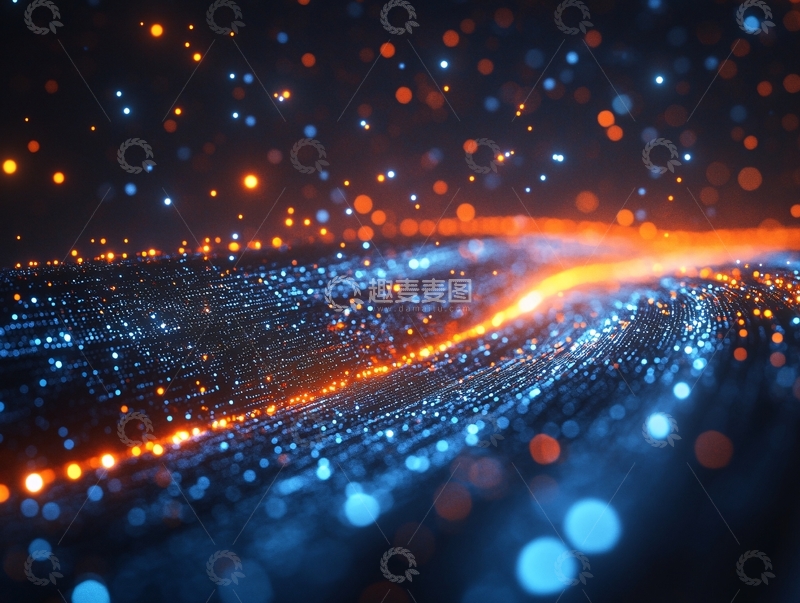 高清大图下载【趣麦麦图】科技感十足的橙色光晕背景图片19
