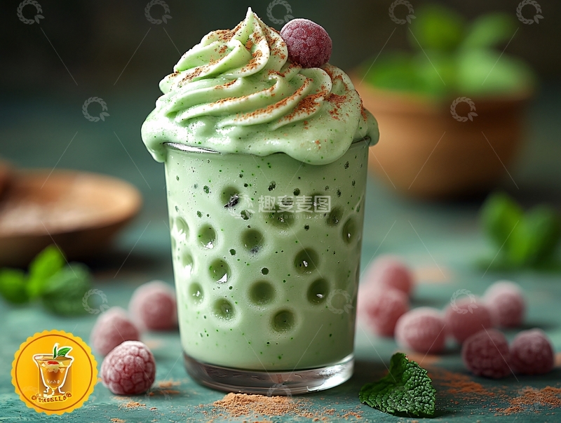 高清大图下载【趣麦麦图】珍珠抹茶饮品