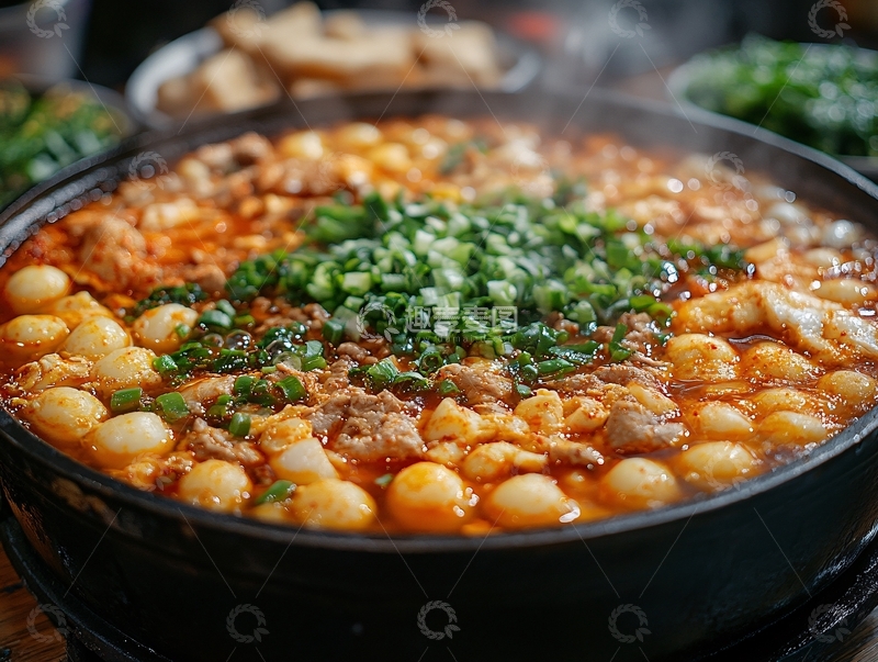 高清大图下载【趣麦麦图】肉沫火锅1