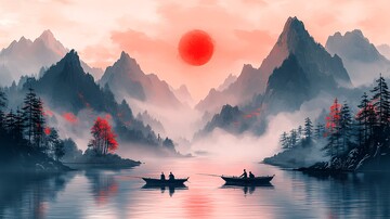 山水渔舟山水渔舟太阳2