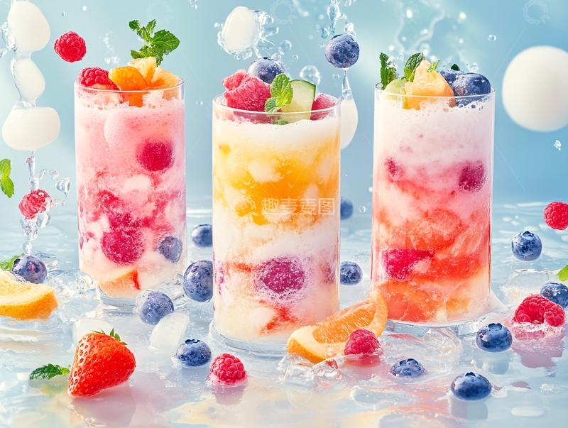 高清大图下载【趣麦麦图】水果捞饮品小料