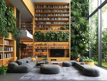 现代小区读书室