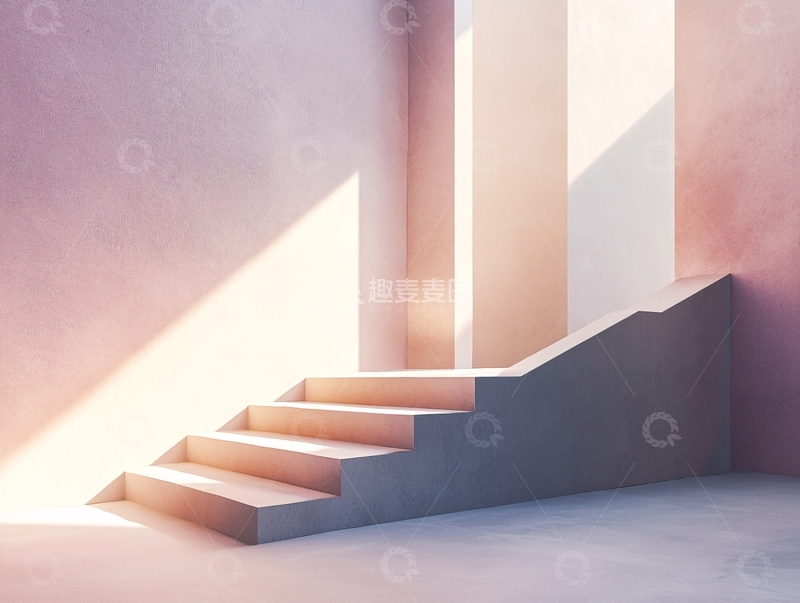 高清大图下载【趣麦麦图】奇幻粉色楼梯10