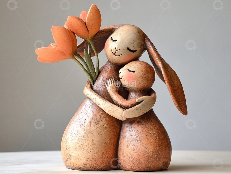 高清大图下载【趣麦麦图】两小无猜木雕