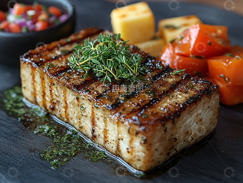 高清大图下载【趣麦麦图】鹅肝酱烤豆腐