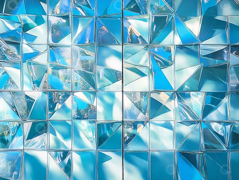 高清大图下载【趣麦麦图】菱形玻璃墙