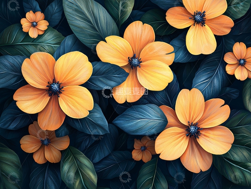 高清大图下载【趣麦麦图】立体质感花卉