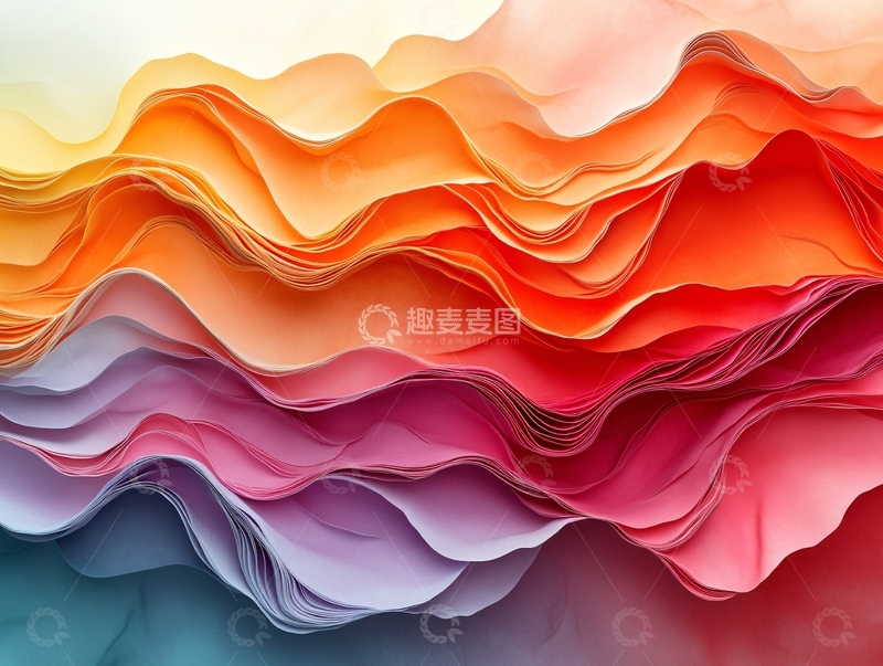 高清大图下载【趣麦麦图】炫彩流动纸纹